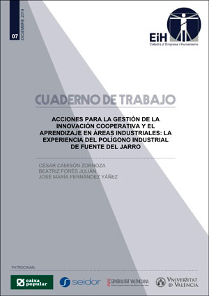 Acciones para la gestión de la innovación cooperativa y el aprendizaje en áreas industriales: La experiencia del polígono industrial de Fuente del Jar