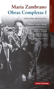 OBRAS COMPLETAS MARÍA ZAMBRANO VOL. I