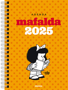 2025 Agenda MAFALDA anillada módulos amarilla