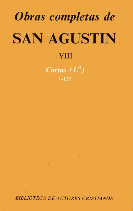 OBRAS COMPLETAS DE SAN AGUSTIN  n. 8: Cartas (1º)